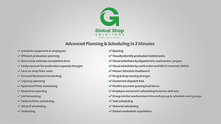 Advanced Planning & Scheduling in 2 Minutes