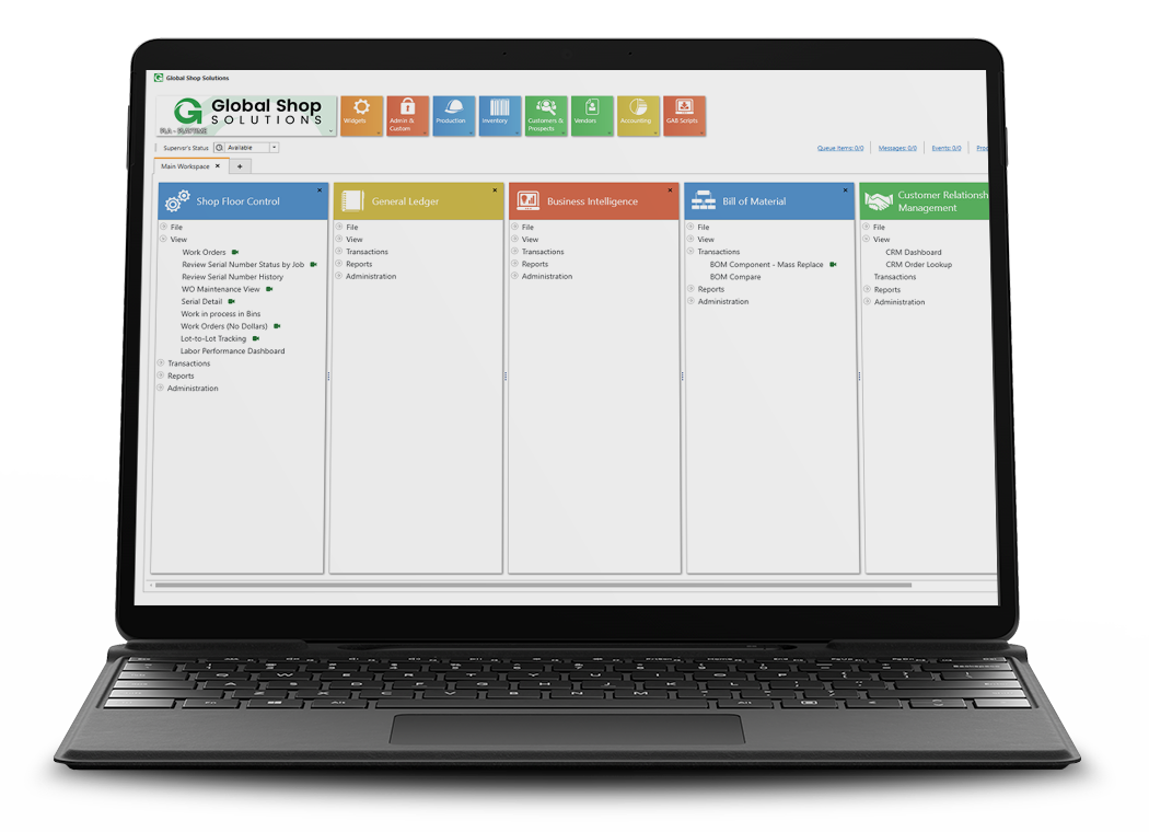ERP Software Screenshot