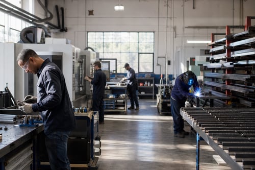 Modern Manufacturing Shop Floor