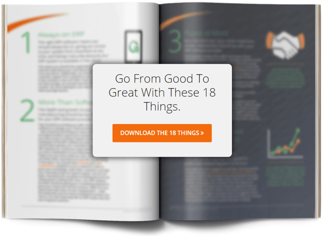 open whitepaper with go from good to great with these 18 things title and download button below