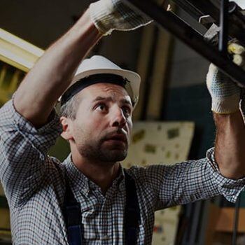 Man working on a machine