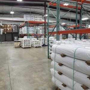 Manufacturing warehouse showing pallets of product