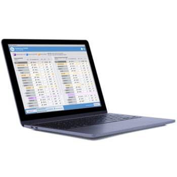 Laptop with ERP on the screen
