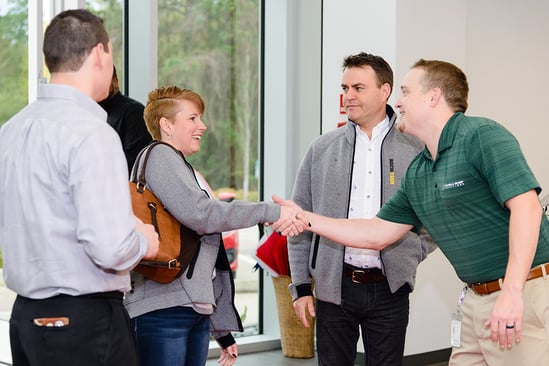 People networking and shaking hands