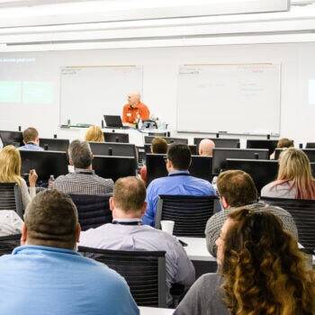 Adults in a classroom