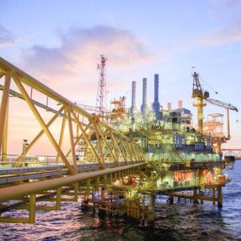 Oil rig in the ocean