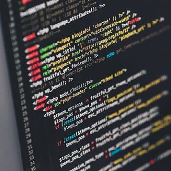 Code on a screen