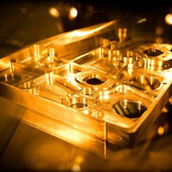 Golden metal piece