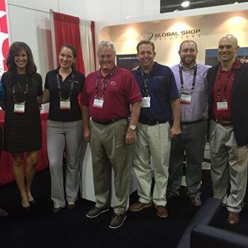 Group of people at a tradeshow