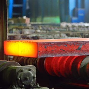Metal bar being heated
