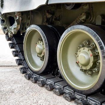 Close up of military vehicle
