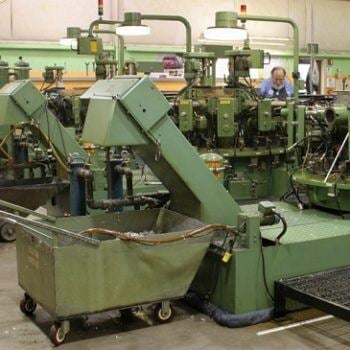 Green machines on shop floor