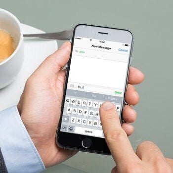 Fingers on an iphone