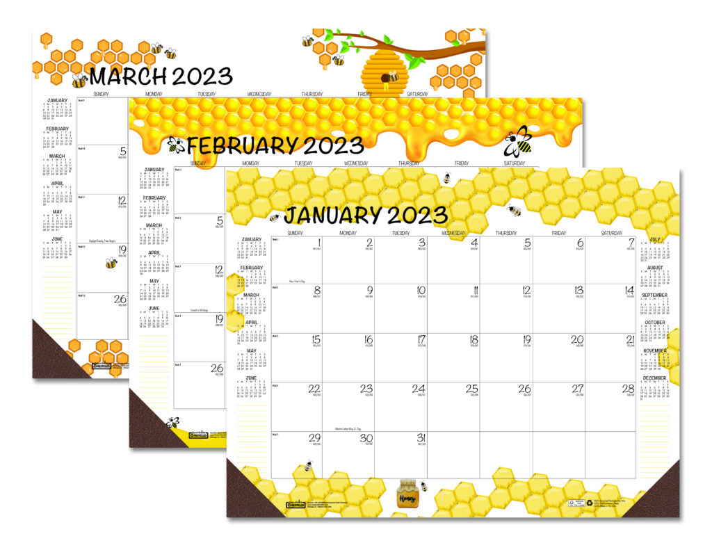 Honey Bee themed calendars made by House of Doolittle