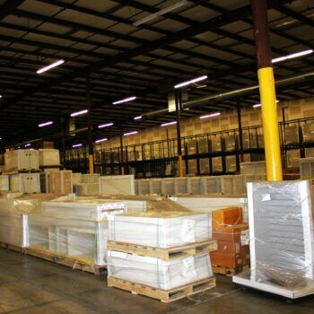 Manufacturing shop showing product on pallets