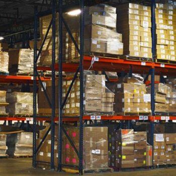 Shelves full of boxes