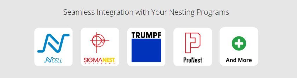 Logos of available nesting integrations