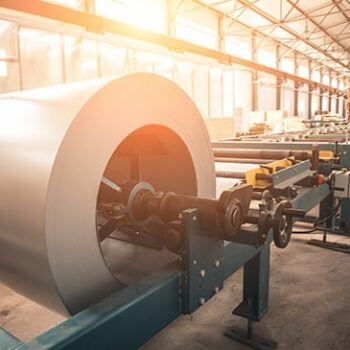 Large roll of sheet metal