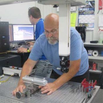 Man working on a manufactured part