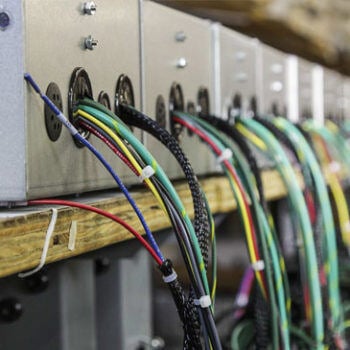 Wires coming out of boxes