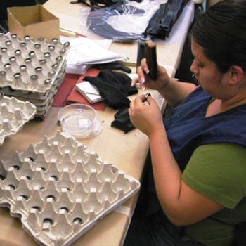 Woman working on shop floor