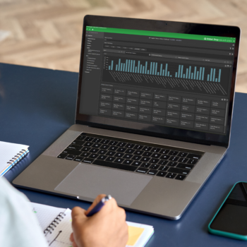 ERP software on a laptop