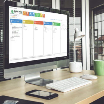 Computer monitor with ERP software on the screen