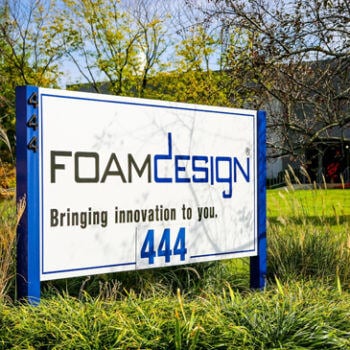 Foam Design building sign