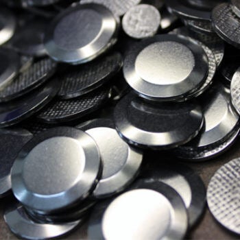 Pile of metal disks