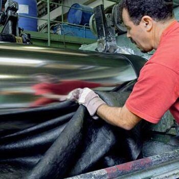 Man working on manufacturing line