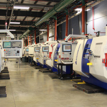 Row of machines