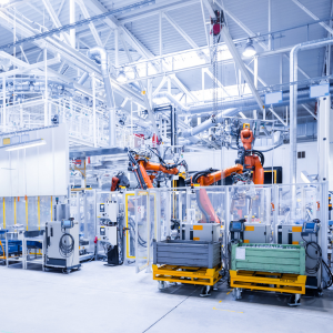 Interior of manufacturing automation facility
