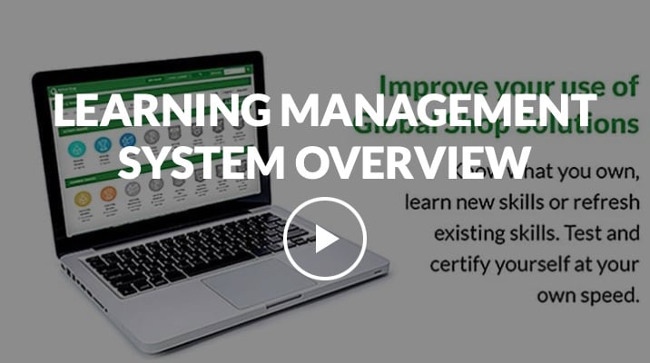 Learning Management System Overview with video play button