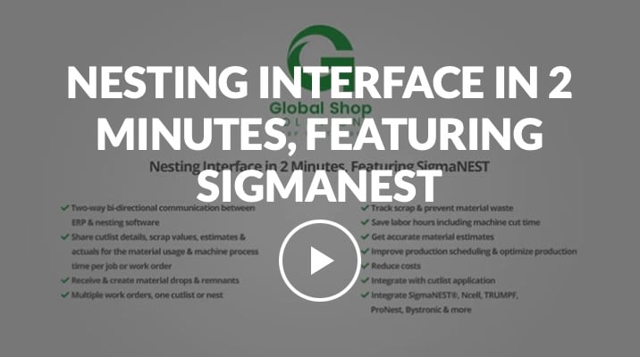 Nesting Interface in 2 Minutes Featuring SigmaNest with video play button