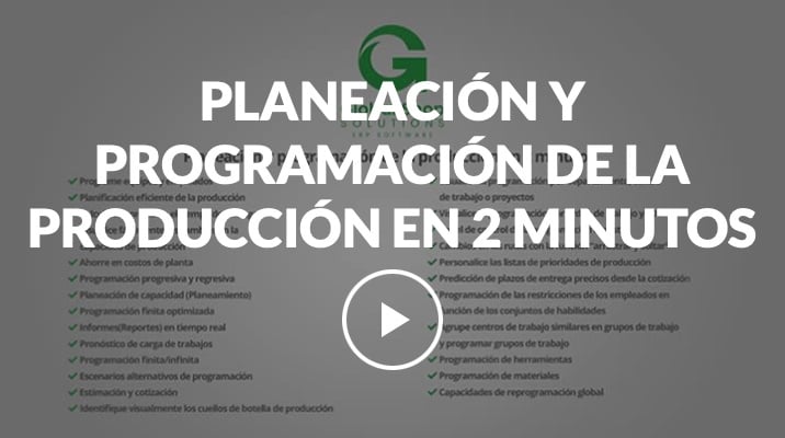 Planeacion Y Programacion De La Produccion En 2 Minutos