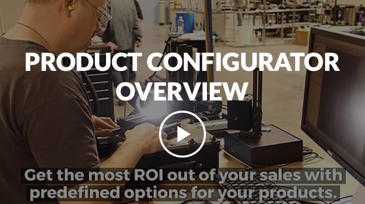 Product Configurator Overview with video play button