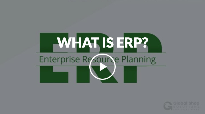 Video screenshot with text of What is ERP along wiith a video play button on top
