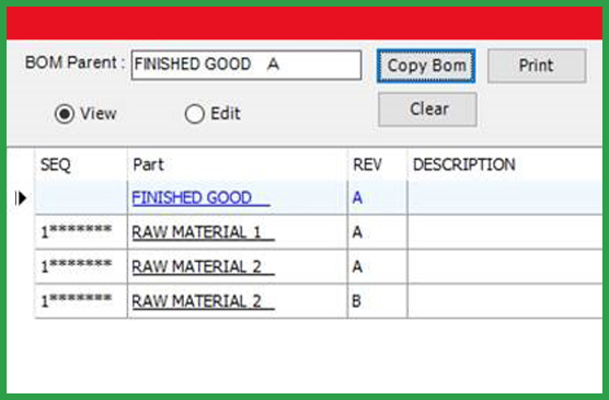 Bill of Materials