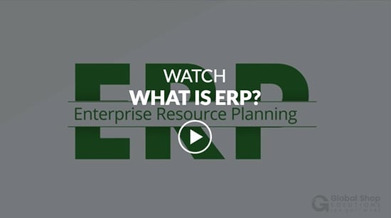 Video screenshot with video title What is ERP and a play button overlay