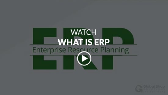 Video screenshot with text of What is ERP along with video play button on top
