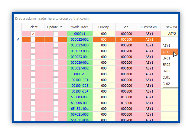 Planning & scheduling software showing job forecasting