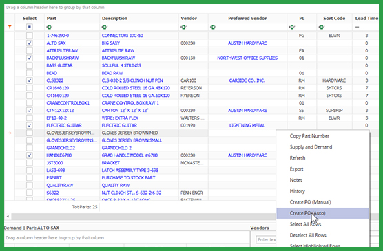 Purchasing Software for Manufacturing