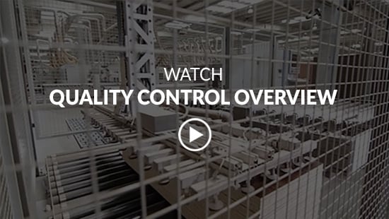 video screenshot along with title of Quality Control Overview and video play button on top