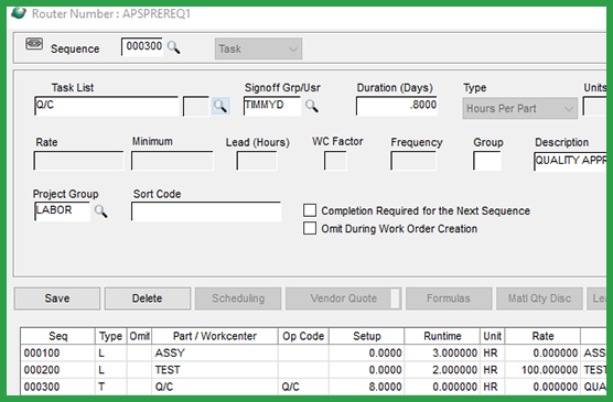 Routing for Manufacturing