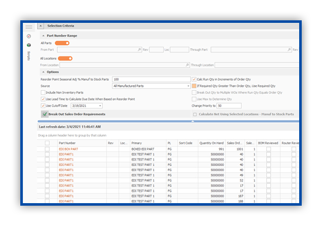 WORKCENTER AND SCHEDULING DATA