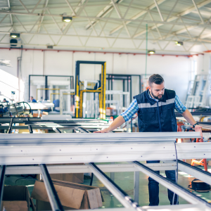 Male metalworker on shop floor