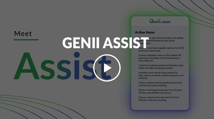 Video screenshot with text of Genii Assist with video play button