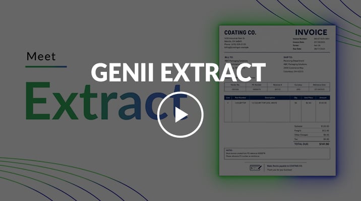 Video screenshot with text of Genii Extract with video play button