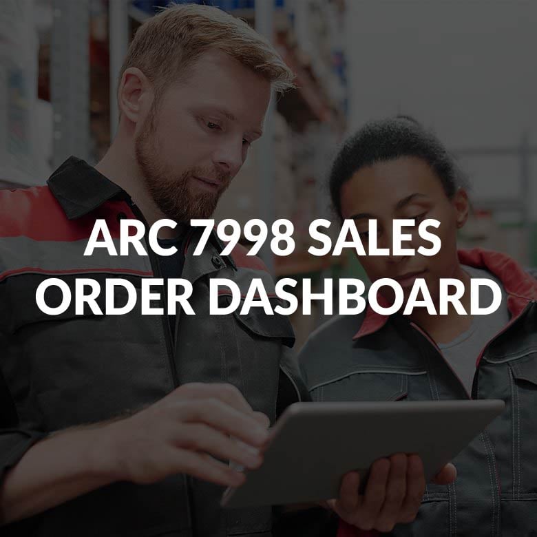 ARC 7998 SALES ORDER DASHBOARD