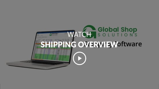 Manufacturing shop floor with a video play button on top